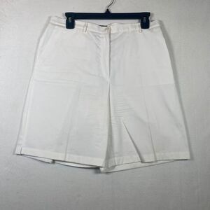 Burberry Golf White Cotton Stretch Bermuda Shorts – Size 10 (UK 14)